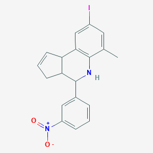 molecular formula C19H17IN2O2 B414737 4-{3-nitrophenyl}-8-iodo-6-methyl-3a,4,5,9b-tetrahydro-3H-cyclopenta[c]quinoline 