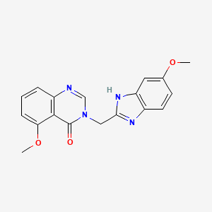 molecular formula C18H16N4O3 B4147370 5-methoxy-3-[(5-methoxy-1H-benzimidazol-2-yl)methyl]quinazolin-4(3H)-one 