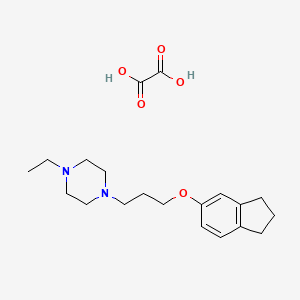 1-[3-(2,3-dihydro-1H-inden-5-yloxy)propyl]-4-ethylpiperazine;oxalic acid