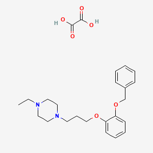 1-Ethyl-4-[3-(2-phenylmethoxyphenoxy)propyl]piperazine;oxalic acid