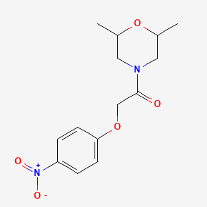 molecular formula C14H18N2O5 B4147403 1-(2,6-Dimethylmorpholin-4-yl)-2-(4-nitrophenoxy)ethanone 