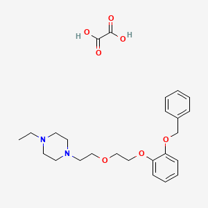 1-Ethyl-4-[2-[2-(2-phenylmethoxyphenoxy)ethoxy]ethyl]piperazine;oxalic acid