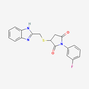 3-[(1H-benzimidazol-2-ylmethyl)thio]-1-(3-fluorophenyl)-2,5-pyrrolidinedione