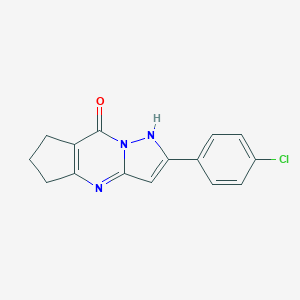 molecular formula C15H12ClN3O B414746 2-(4-chlorophenyl)-6,7-dihydro-5H-cyclopenta[d]pyrazolo[1,5-a]pyrimidin-8-ol CAS No. 432497-57-9