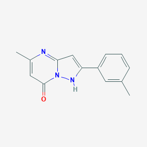 molecular formula C14H13N3O B414747 5-Methyl-2-m-tolyl-pyrazolo[1,5-a]pyrimidin-7-ol 