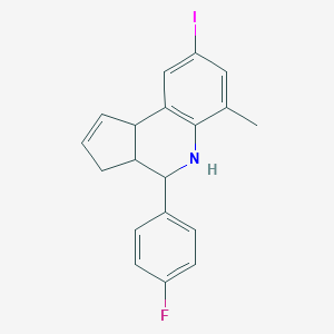 molecular formula C19H17FIN B414748 4-(4-fluorophenyl)-8-iodo-6-methyl-3a,4,5,9b-tetrahydro-3H-cyclopenta[c]quinoline 