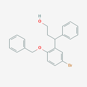 molecular formula C22H21BrO2 B041475 3-(2-(苄氧基)-5-溴苯基)-3-苯基丙醇 CAS No. 156755-25-8
