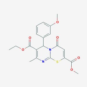 7-ethyl 2-methyl 6-(3-methoxyphenyl)-8-methyl-4-oxo-4H,6H-pyrimido[2,1-b][1,3]thiazine-2,7-dicarboxylate