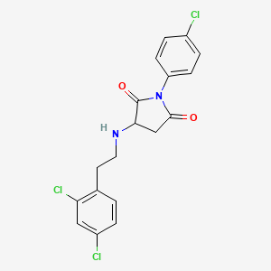 1-(4-CHLOROPHENYL)-3-[(2,4-DICHLOROPHENETHYL)AMINO]DIHYDRO-1H-PYRROLE-2,5-DIONE