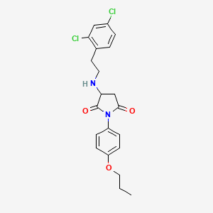 3-[(2,4-DICHLOROPHENETHYL)AMINO]-1-(4-PROPOXYPHENYL)DIHYDRO-1H-PYRROLE-2,5-DIONE