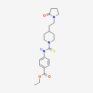 ethyl 4-[({4-[2-(2-oxo-1-pyrrolidinyl)ethyl]-1-piperidinyl}carbonothioyl)amino]benzoate