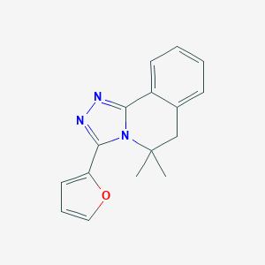 molecular formula C16H15N3O B414754 3-(2-Furyl)-5,5-dimethyl-5,6-dihydro[1,2,4]triazolo[3,4-a]isoquinoline CAS No. 163557-57-1