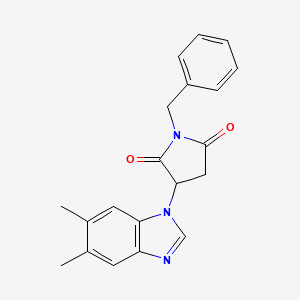 1-benzyl-3-(5,6-dimethyl-1H-benzimidazol-1-yl)-2,5-pyrrolidinedione