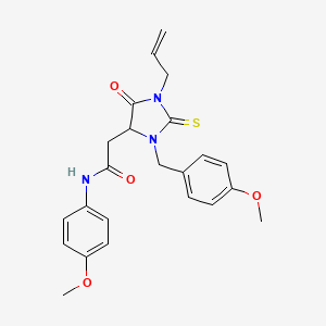 2-[1-ALLYL-3-(4-METHOXYBENZYL)-5-OXO-2-THIOXO-4-IMIDAZOLIDINYL]-N~1~-(4-METHOXYPHENYL)ACETAMIDE