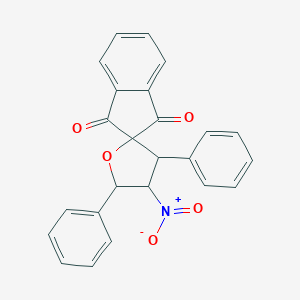 molecular formula C24H17NO5 B414757 4'-Nitro-3',5'-diphenylspiro[indene-2,2'-oxolane]-1,3-dione 