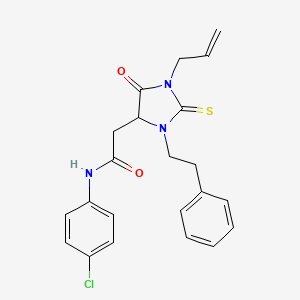 2-(1-ALLYL-5-OXO-3-PHENETHYL-2-THIOXO-4-IMIDAZOLIDINYL)-N~1~-(4-CHLOROPHENYL)ACETAMIDE