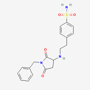 4-{2-[(1-BENZYL-2,5-DIOXOTETRAHYDRO-1H-PYRROL-3-YL)AMINO]ETHYL}-1-BENZENESULFONAMIDE