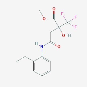 methyl 4-[(2-ethylphenyl)amino]-2-hydroxy-4-oxo-2-(trifluoromethyl)butanoate