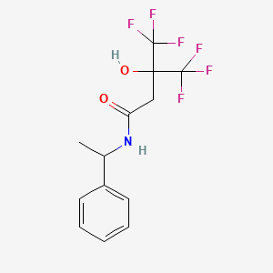 4,4,4-trifluoro-3-hydroxy-N-(1-phenylethyl)-3-(trifluoromethyl)butanamide