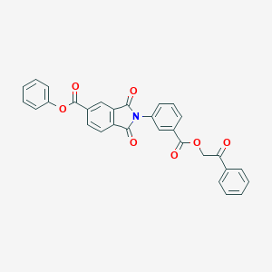 molecular formula C30H19NO7 B414762 Phenyl 1,3-dioxo-2-{3-[(2-oxo-2-phenylethoxy)carbonyl]phenyl}-5-isoindolinecarboxylate 
