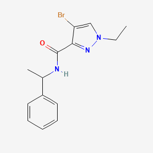 4-bromo-1-ethyl-N-(1-phenylethyl)-1H-pyrazole-3-carboxamide