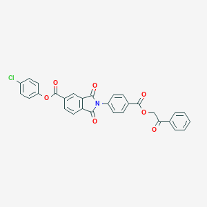 molecular formula C30H18ClNO7 B414764 4-Chlorophenyl 1,3-dioxo-2-{4-[(2-oxo-2-phenylethoxy)carbonyl]phenyl}-5-isoindolinecarboxylate 