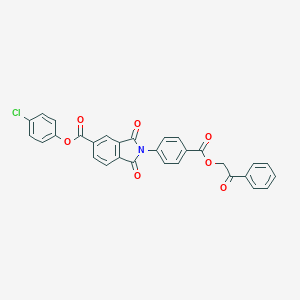 4-Chlorophenyl 1,3-dioxo-2-{4-[(2-oxo-2-phenylethoxy)carbonyl]phenyl}-5-isoindolinecarboxylate