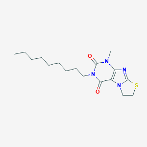 molecular formula C17H26N4O2S B414765 1-methyl-3-nonyl-6,7-dihydro[1,3]thiazolo[2,3-f]purine-2,4(1H,3H)-dione CAS No. 321732-11-0