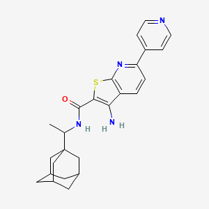 N-[1-(Adamantan-1-YL)ethyl]-3-amino-6-(pyridin-4-YL)thieno[2,3-B]pyridine-2-carboxamide