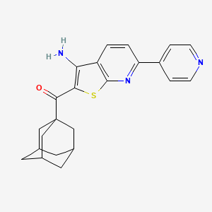 molecular formula C23H23N3OS B4147727 1-adamantyl[3-amino-6-(4-pyridinyl)thieno[2,3-b]pyridin-2-yl]methanone 