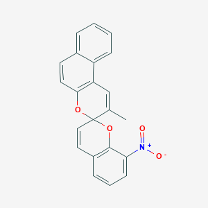 molecular formula C22H15NO4 B414774 2-methyl-8'-nitro-spiro[3H-benzo[f]chromene-3,2'-(2'H)-chromene] 