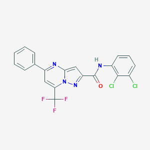 molecular formula C20H11Cl2F3N4O B414777 N-(2,3-dichlorophenyl)-5-phenyl-7-(trifluoromethyl)pyrazolo[1,5-a]pyrimidine-2-carboxamide 
