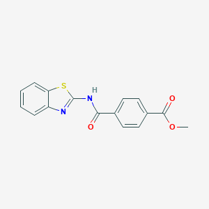 molecular formula C16H12N2O3S B414786 Methyl 4-[(1,3-benzothiazol-2-ylamino)carbonyl]benzoate 