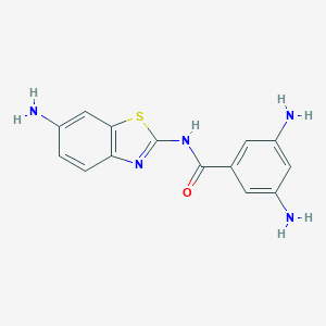 molecular formula C14H13N5OS B414788 3,5-diamino-N-(6-amino-1,3-benzothiazol-2-yl)benzamide 
