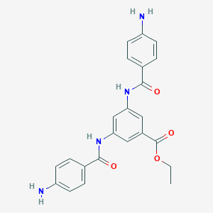 molecular formula C23H22N4O4 B414791 Ethyl 3,5-bis[(4-aminobenzoyl)amino]benzoate 