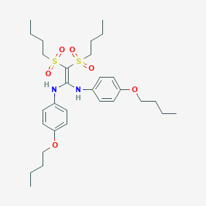 molecular formula C30H46N2O6S2 B414792 N,N'-bis(4-butoxyphenyl)-2,2-bis(butylsulfonyl)ethene-1,1-diamine 