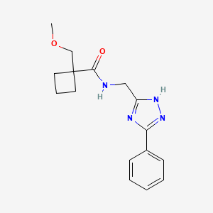 1-(methoxymethyl)-N-[(5-phenyl-4H-1,2,4-triazol-3-yl)methyl]cyclobutanecarboxamide