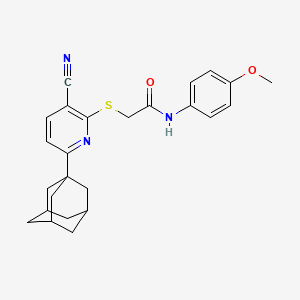 2-[6-(1-adamantyl)-3-cyanopyridin-2-yl]sulfanyl-N-(4-methoxyphenyl)acetamide