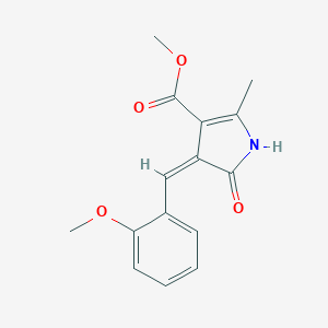molecular formula C15H15NO4 B414797 methyl 4-(2-methoxybenzylidene)-2-methyl-5-oxo-4,5-dihydro-1H-pyrrole-3-carboxylate 