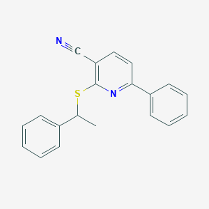 6-phenyl-2-[(1-phenylethyl)thio]nicotinonitrile