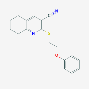 2-[(2-phenoxyethyl)thio]-5,6,7,8-tetrahydro-3-quinolinecarbonitrile