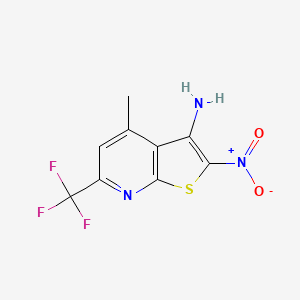 molecular formula C9H6F3N3O2S B4148010 4-methyl-2-nitro-6-(trifluoromethyl)thieno[2,3-b]pyridin-3-amine 