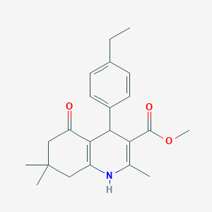 molecular formula C22H27NO3 B414805 Methyl 4-(4-ethylphenyl)-2,7,7-trimethyl-5-oxo-1,4,5,6,7,8-hexahydroquinoline-3-carboxylate 