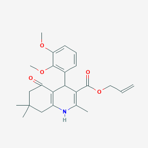 molecular formula C24H29NO5 B414808 Allyl 4-(2,3-dimethoxyphenyl)-2,7,7-trimethyl-5-oxo-1,4,5,6,7,8-hexahydro-3-quinolinecarboxylate 