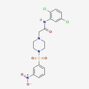 molecular formula C18H18Cl2N4O5S B4148119 N-(2,5-dichlorophenyl)-2-[4-(3-nitrophenyl)sulfonylpiperazin-1-yl]acetamide 