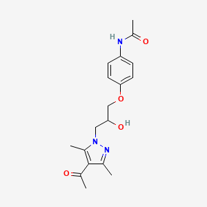 N-{4-[3-(4-acetyl-3,5-dimethyl-1H-pyrazol-1-yl)-2-hydroxypropoxy]phenyl}acetamide