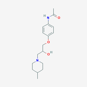 N-{4-[2-hydroxy-3-(4-methylpiperidin-1-yl)propoxy]phenyl}acetamide