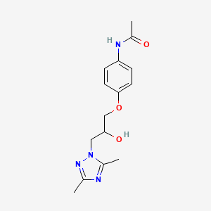 molecular formula C15H20N4O3 B4148173 N-{4-[3-(3,5-dimethyl-1H-1,2,4-triazol-1-yl)-2-hydroxypropoxy]phenyl}acetamide 