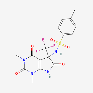 N-[1,3-dimethyl-2,4,6-trioxo-5-(trifluoromethyl)-2,3,4,5,6,7-hexahydro-1H-pyrrolo[2,3-d]pyrimidin-5-yl]-4-methylbenzenesulfonamide