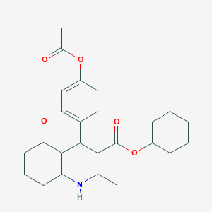 cyclohexyl 4-[4-(acetyloxy)phenyl]-2-methyl-5-oxo-1,4,5,6,7,8-hexahydroquinoline-3-carboxylate